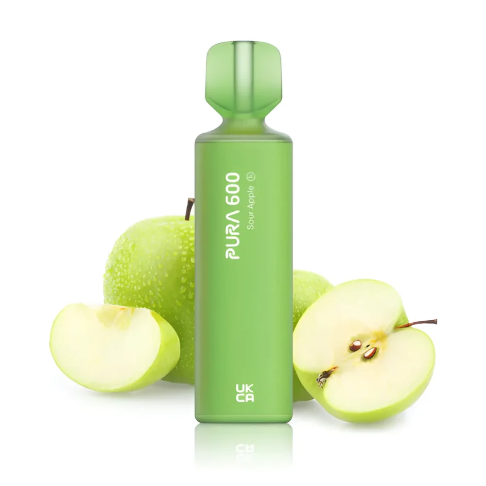 PURA DISPOSABLE POD 600 PUFFS - SOUR APPLE - Image 2