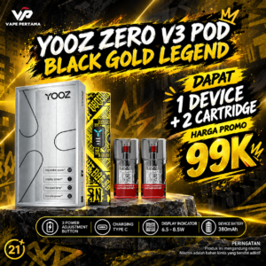 YOOZ ZERO V3 POD FREE 2 PCS CARTRIDGE - BLACK GOLD LEGEND