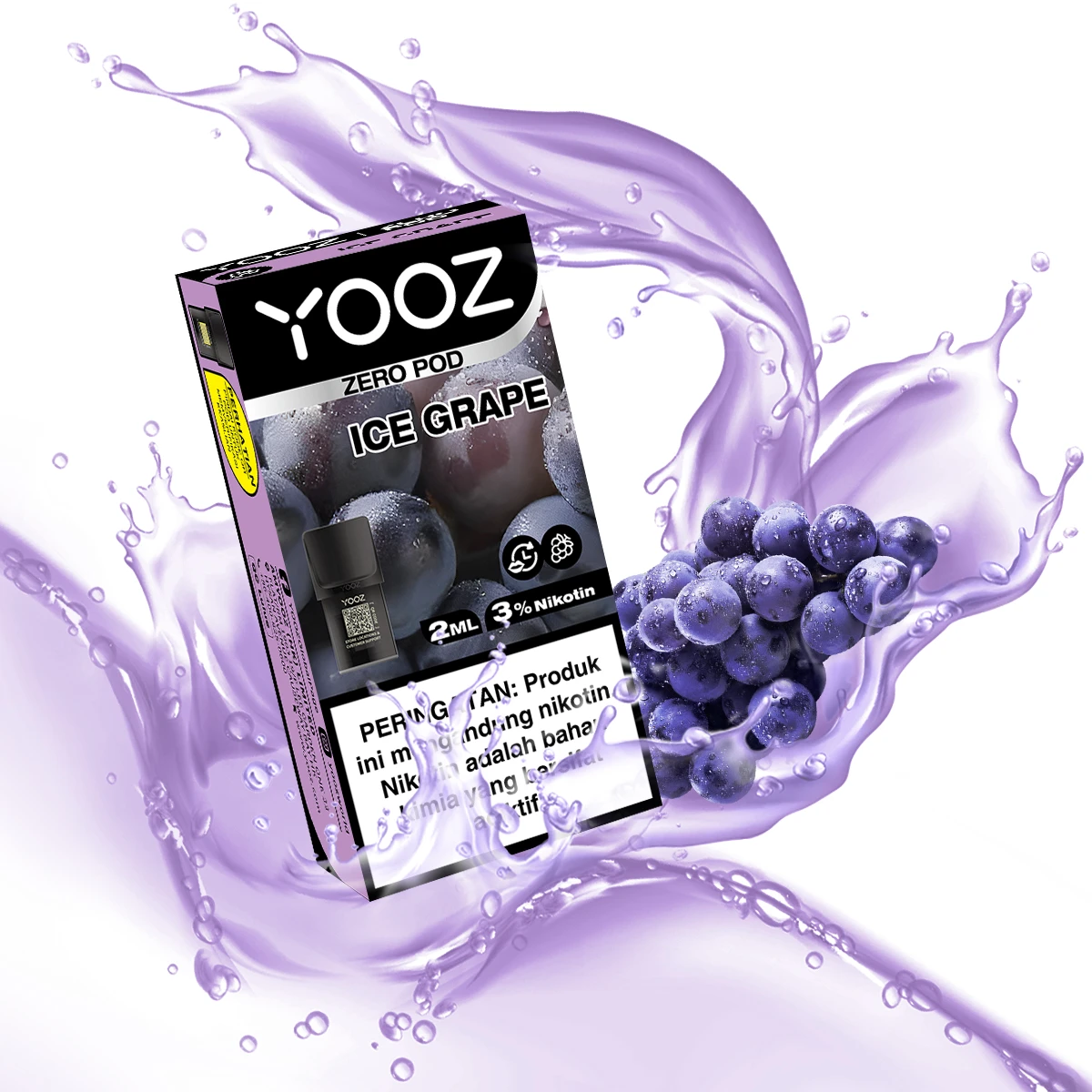 187 vape geschmack YOOZ ZERO V3 CARTRIDGE 2ML - ICE GRAPE