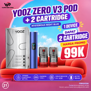 YOOZ ZERO V3 POD FREE 2 PCS CARTRIDGE - MYSTERIOUS NIGHT BLUE