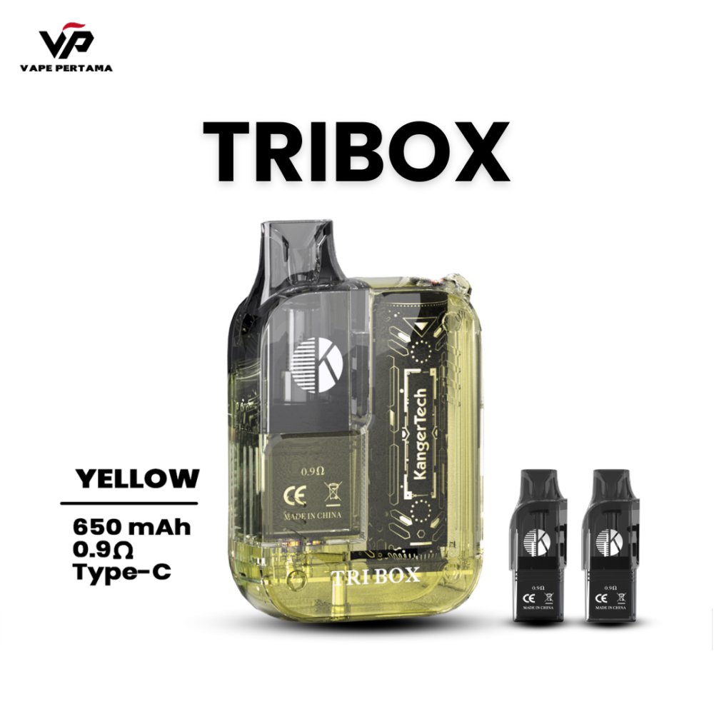 KangerTech Tribox Pod 650mAh Bundling 2 pcs Cartridge - Yellow