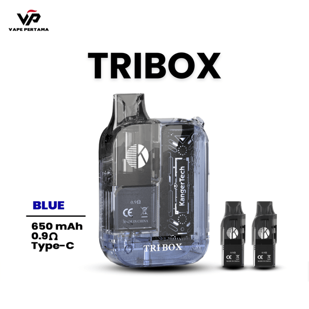 KangerTech Tribox Pod 650mAh Bundling 2 pcs Cartridge - Blue