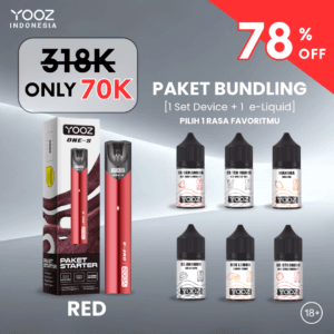 YOOZ One-S BUNDLE (Device & Liquid 30ml) - Red