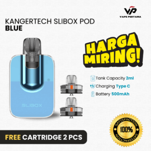 KangerTech Slibox Pod 500mAh Bundling 2 pcs Cartridge - Blue Oceanic
