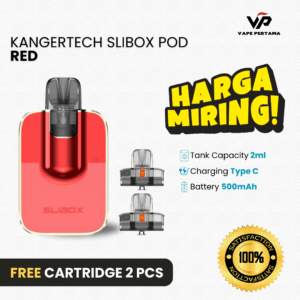 KangerTech Slibox Pod 500mAh Bundling 2 pcs Cartridge - Red Gold Frame