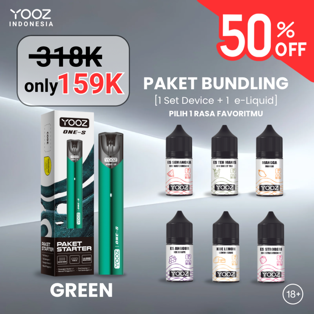 YOOZ One-S BUNDLE (Device & Liquid 30ml) - Green