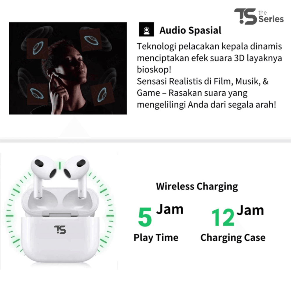 TheSeries 3 TWS Wireless Charging Case Bluetooth - Image 4