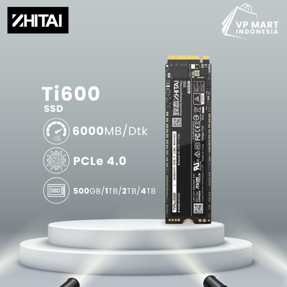 ZHITAI SSD Ti600 6000 500GB/1TB/2TB/4TB Solid State Drive SSD Untuk Laptop M.2 SSD Nvme Notebook PCIe 4.0 PS5