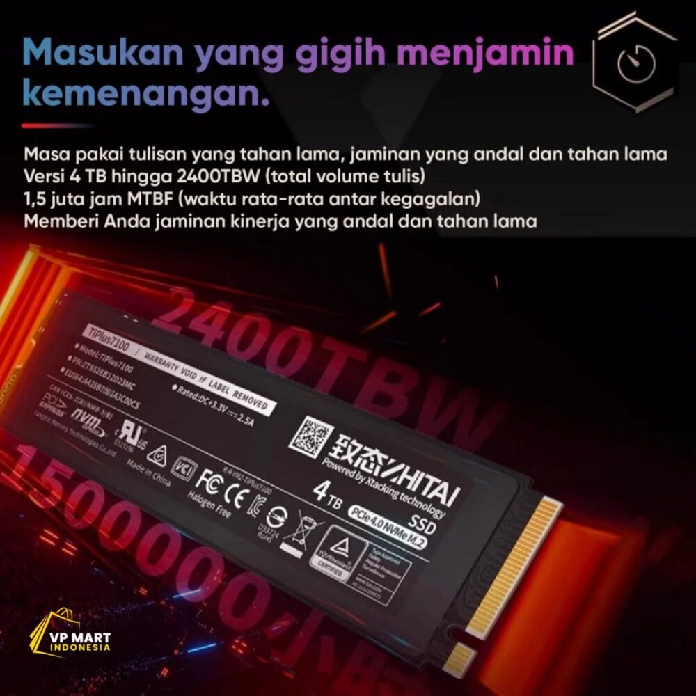ZHITAI SSD TiPlus 7100 1TB/2TB/4TB Solid State Drive SSD Untuk Laptop M.2 SSD Nvme Notebook PCIe 4.0 PS5 - Image 6