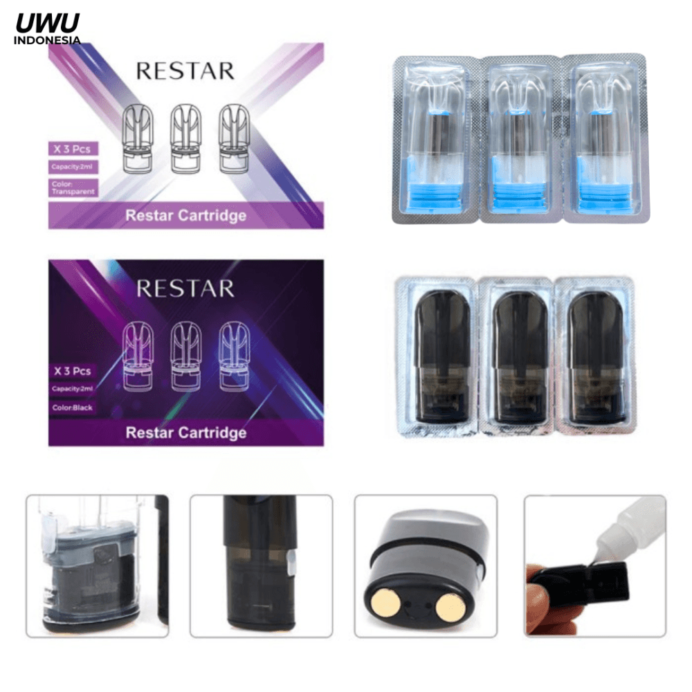 RELX Compatible Ceramic Cartridge Refillable RESTAR ( INFINITY / PHANTOM / ARTISAN / INFINITY PLUS / ESSENTIAL ) / XOOU ( 5h Gen ) / UWU - Image 2