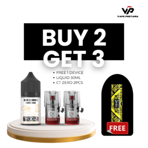 YOOZ BUNDLE 2 CARTRIDGE ZERO REFILLABLE 1 LIQUID 30ML GET 1 DEVICE YOOZ V3 FOR FREE