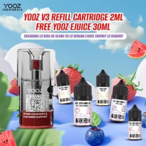 YOOZ BUNDLE V3 REFILL CARTRIDGE 2ML GET FREE YOOZ EJUICE 30ML
