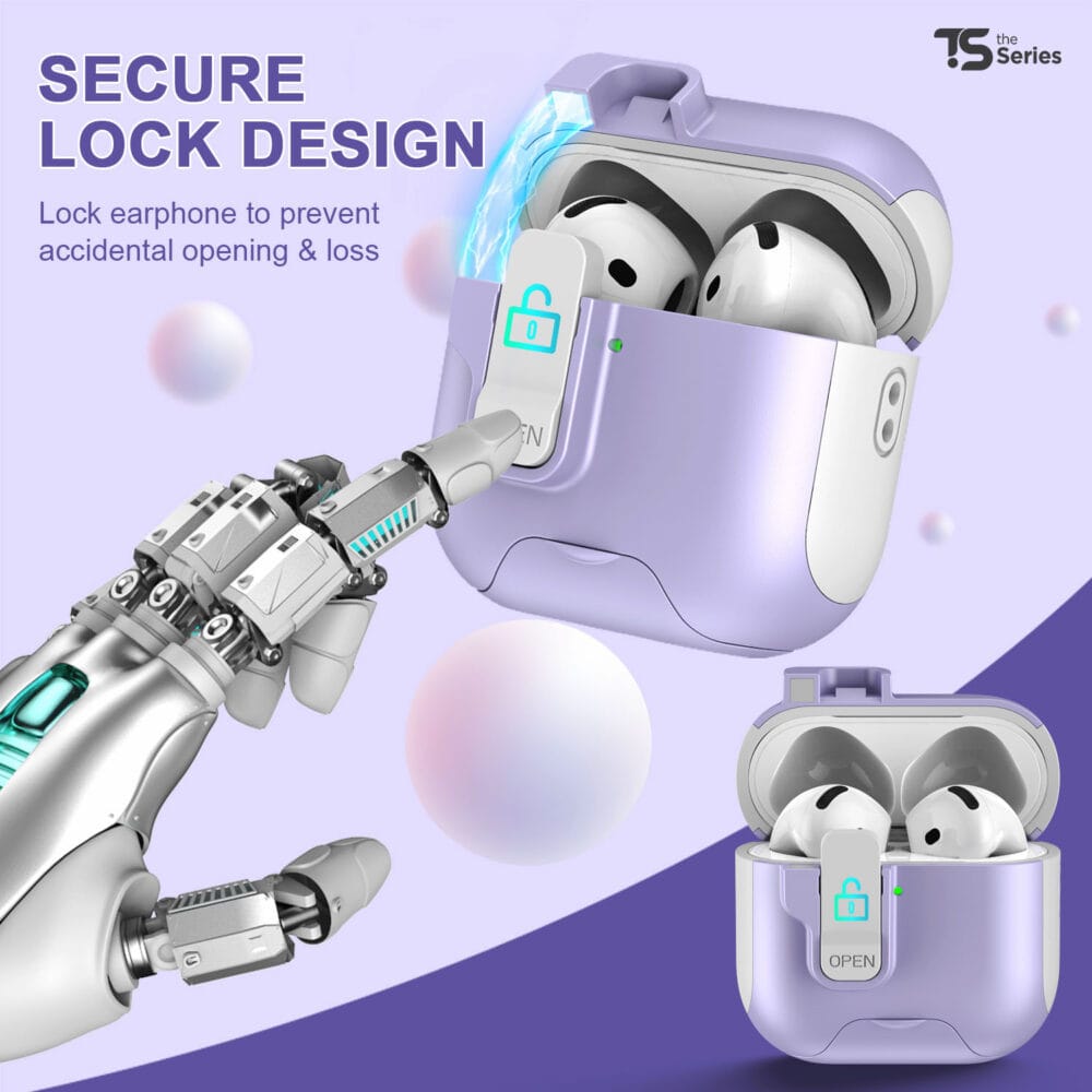 TheSeries PodPop Airpods Case Magnetic Lock Automatic Open Case for Airpods 1 2 3 4 Airpods Pro/Pro2 Resistant Hybrid Protector - Image 3