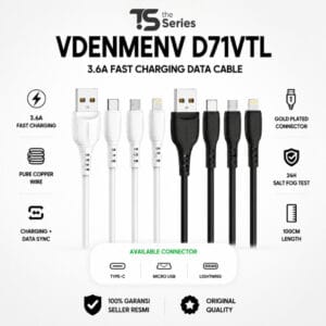 The Series Kabel Data Type C Micro USB 3.6A Ultra Fast Charging 1m Pull Resistant Ori