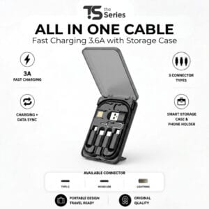 The Series All in One Kabel Fast Charging 3.0A With Storage Case Multifungsi