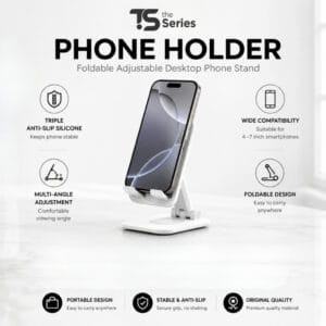 TheSeries Phone Holder HP Folding Full 360 Derajat Metal Besi Multifungsi Bisa di Meja