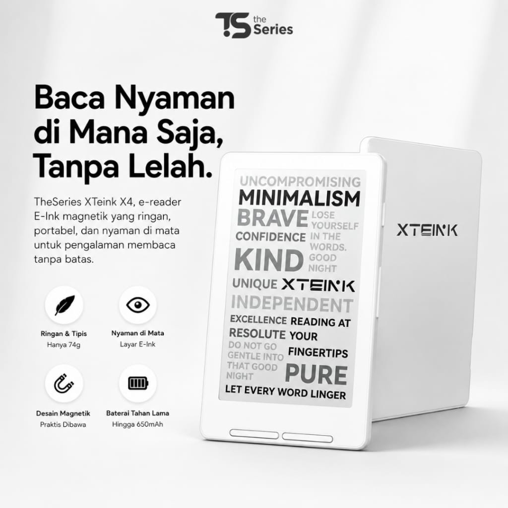 Xteink X4 E-Reader Ultra Thin Magnetic eReader / Default Language Chinese BISA DIUBAH - Image 2